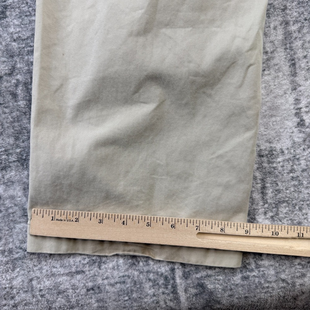 Y2K Old Navy Cargo Pants Men 33x34 (32x32) Beige Twill Distressed Straight Skate - Picture 14 of 15
